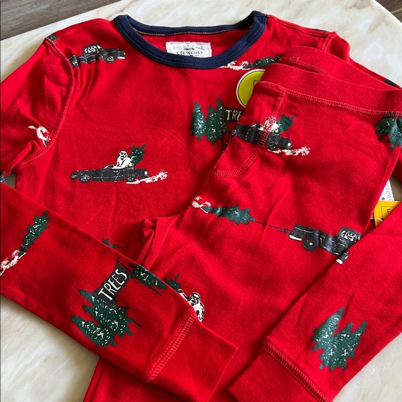 J. Crew Crewcuts Christmas Glow in the Dark Matching Holiday Pajama Set Size 12 - Picture 3 of 8